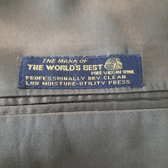 Vintage Tommy Hilfiger Mens Blazer Jacket Brown Plaid Virgin Wool 44R - Picture 16 of 16